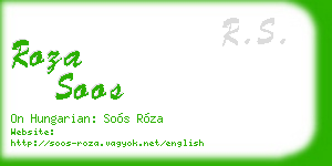 roza soos business card